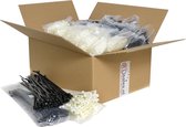 Kabelbinders 7,6 x 368 mm   -  10 zakken zwart en 10 zakken wit