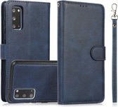 Voor Samsung Galaxy S20+ Kalf Textuur 2 in 1 Afneembare Magnetische Achterkant Horizontale Flip Lederen Case met Houder & Kaartsleuven & Portemonnee & Fotolijst (Blauw)