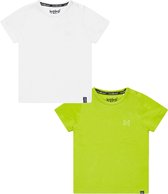 Koko Noko BIO Basics (2pack) Shirts NIGEL Wit en Groen - Maat 86/92