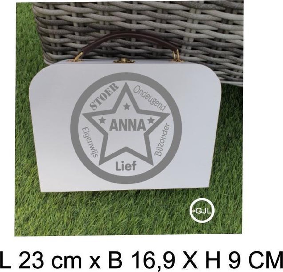 Goedkoopste Houten Koffertje - Geboorte - Cadeau - Logeren - Geschenk - Gepersonaliseerd Cadeau - Kind - Baby - Babykamer