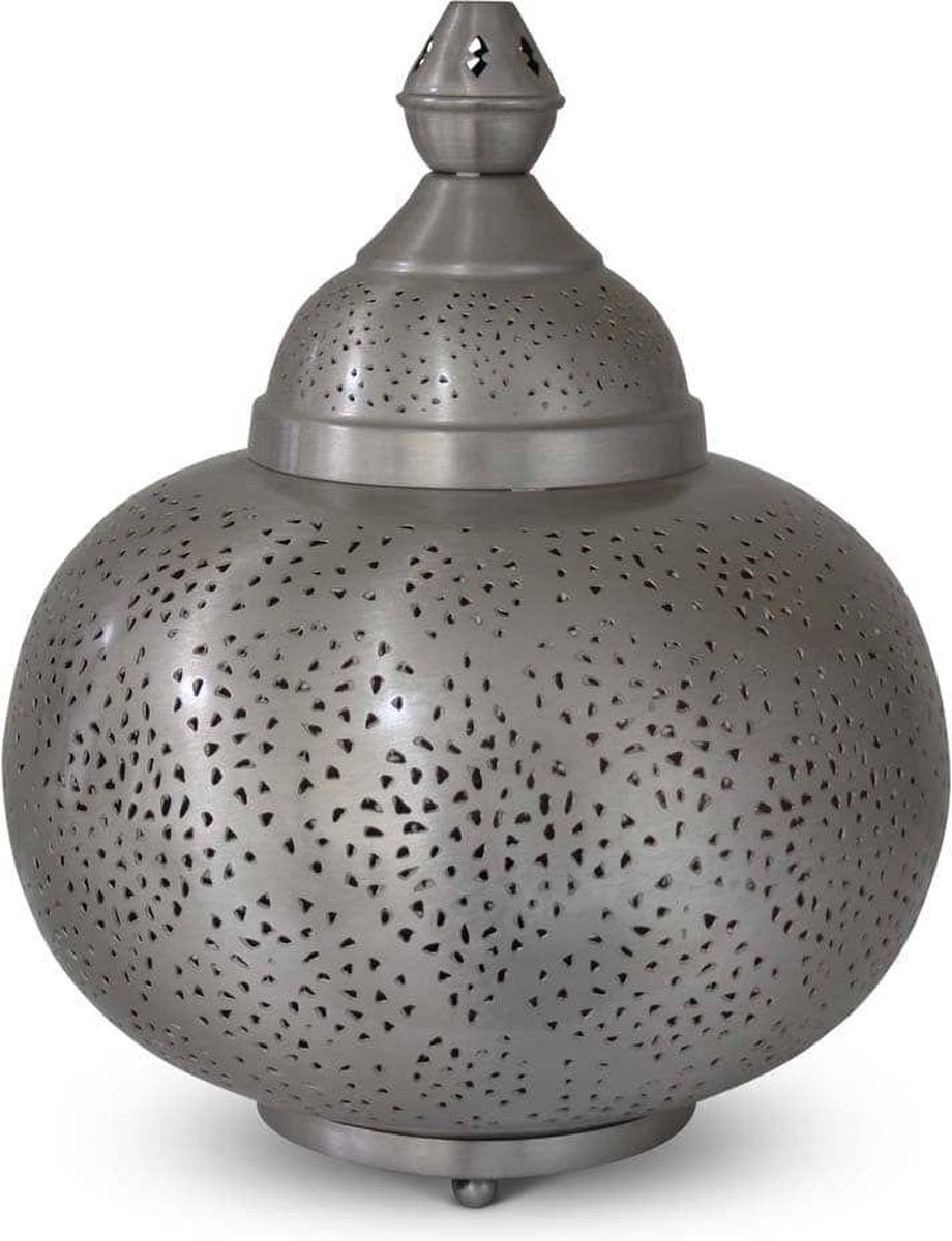 Safaary - Oosterse Tafellamp Nikkel Goud Pita Ø 33 x 40cm