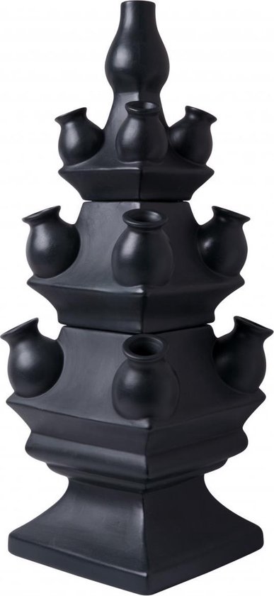 Tulpenvaas - zwarte vaas - 40 cm - vaas - mat zwart - Moederdag cadeau voor mama... | bol.com