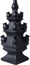 Tulpenvaas - zwarte vaas - 40 cm - vaas zwart - mat zwart - Moederdag cadeau voor mama - Moederdag cadeau