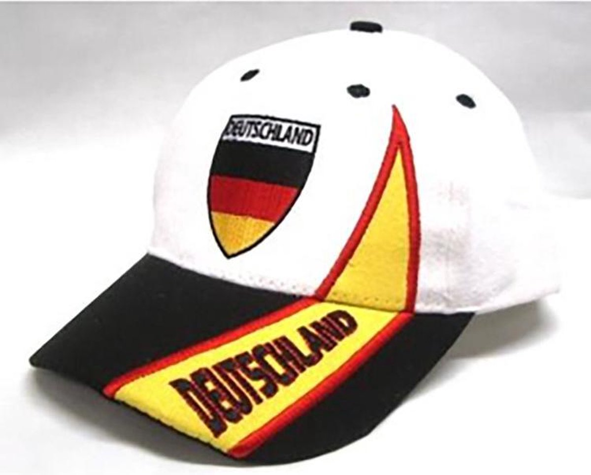 Duitsland / Deutschland landen pet wit volwassenen - Duitsland / Deutschland baseball cap - EK / WK / Olympische spelen supporter !!