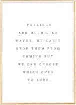 Poster Met Metaal Gouden Lijst - Feelings Poster