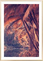 Poster Met Metaal Gouden Lijst - Palm Jungle Poster