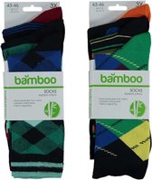 Heren bamboe sokken - Multi colors - 6 Paar - Maat 43-46