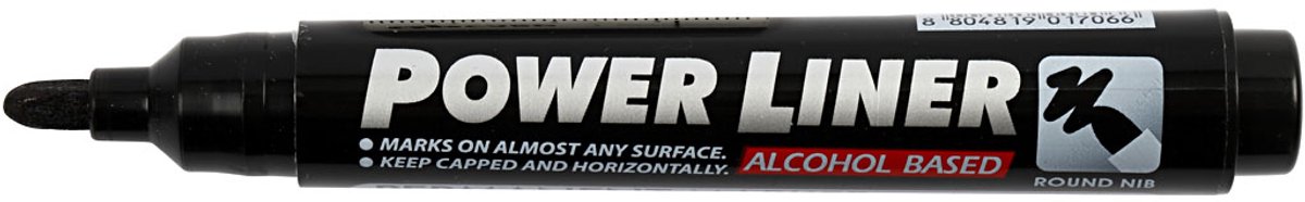 Power Liner, lijndikte 1,5-3 mm, zwart, 1 stuk