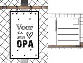 Cadeau set - Button opener met magneet met tekst 'voor de leukste Opa' Bier - Opa cadeau - Cadeau voor opa