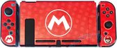 Gadgetpoint | Nintendo Switch | Shell Case | Beschermhoes | Protector | Mario Rood