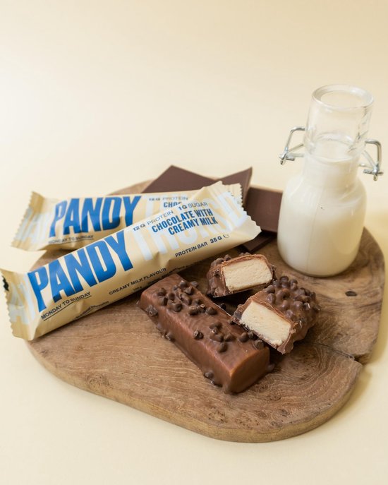 Pandy Low Sugar Protein Bar - Chocolate with Creamy Milk - Eiwitrepen - 18 x 35 g — afbeelding 3