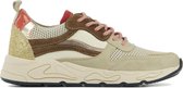 Lina Locchi Sneakers Dames - Lage sneakers / Damesschoenen - Leer - L1087 glit - Beige combi - Maat 38