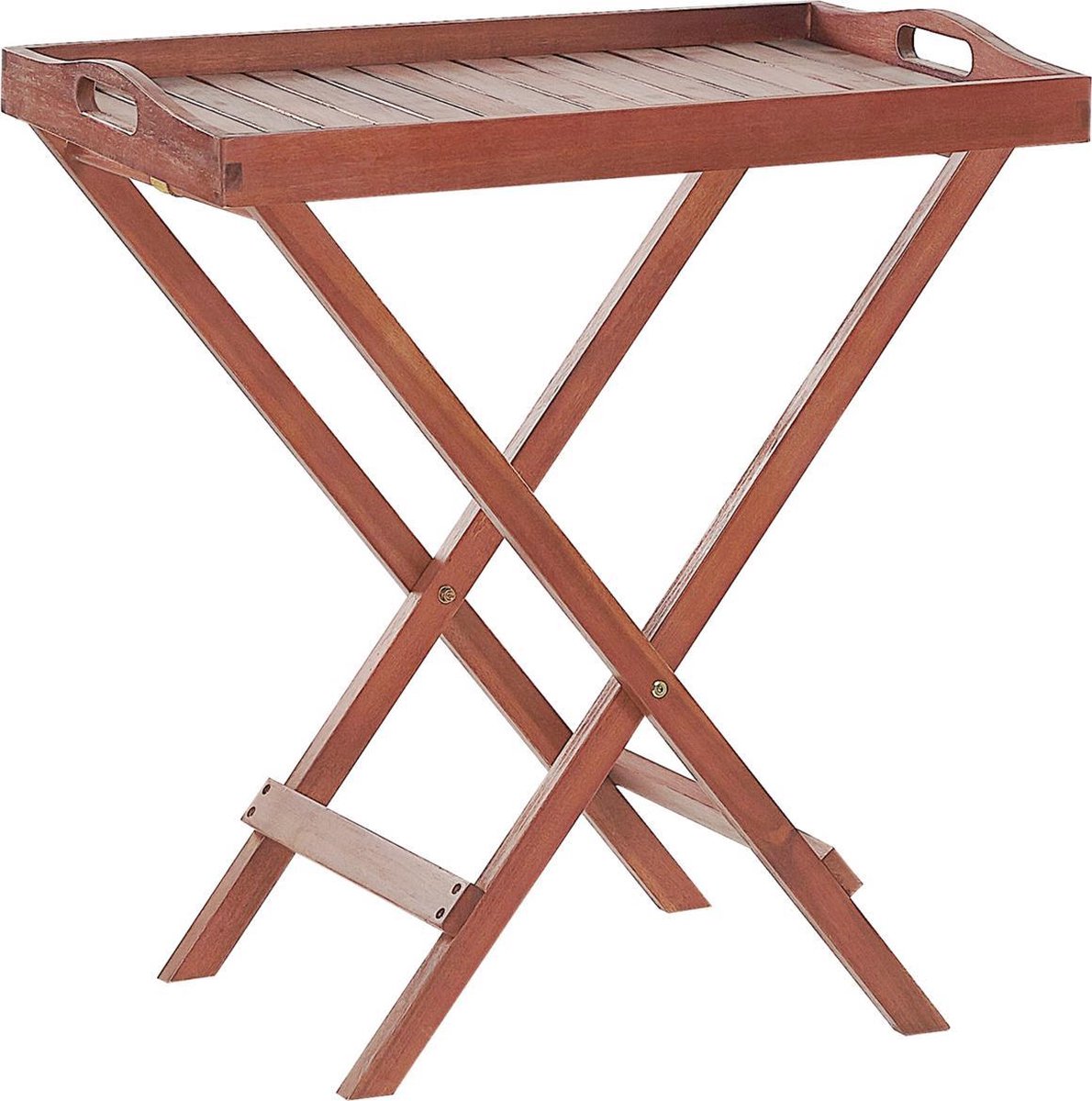 Beliani TOSCANA - Tuintafel - Donkere houtkleur - Acaciahout Beliani TOSCANA - Tuintafel - Donkere houtkleur - Acaciahout - Afbeelding 1