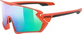 Uvex Sportstyle 231 Fietsbril - orange matt/mirror green