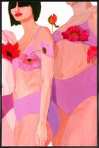 JUNIQE - Poster met kunststof lijst Harmony -13x18 /Roze