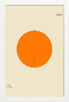 JUNIQE - Poster met houten lijst Circle -13x18 /Ivoor & Roze