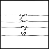 JUNIQE - Poster in kunststof lijst You Are My Heart -30x30 /Wit &