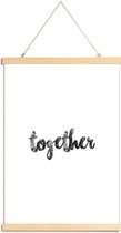 JUNIQE - Posterhanger Together -30x45 /Wit & Zwart