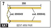 TELWIN - Armen met elektroden - XA7 STRAIGHT ARMS L=350 + BENT ELECTR.