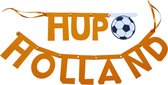 Oranje voetbal slinger Hup Holland, incl. zuignapjes