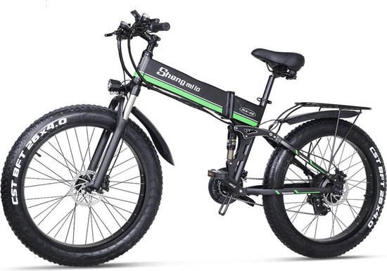 Elektrische Fiets - Elektrische Fatbike - Vouwfiets - Mountainbike 25km/u - Fat E Bike 26” 1000W - Compact Opvouwbaar