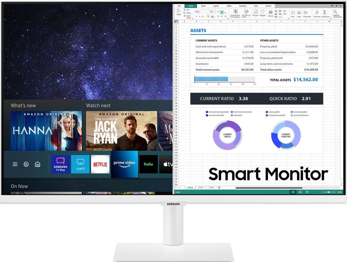 PC -scherm - Samsung Smart Monitor M5 - LS27AM501Nuxen - 27 '' FHD - Dalle VA