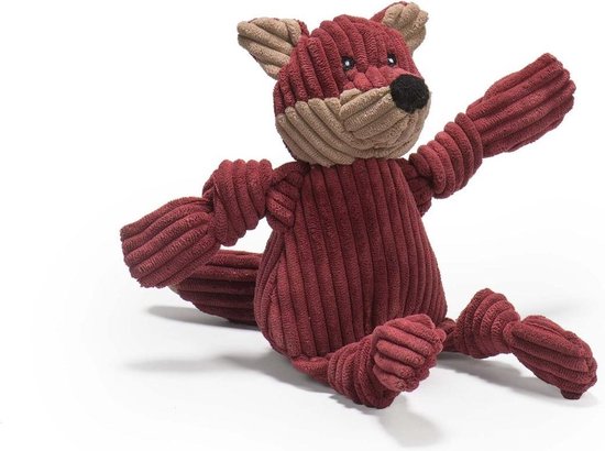 HuggleHounds Sly Fox Knottie™ – Hondenspeelgoed Vos – XS/S/L – Hondenknuffel met Tuffut Technology® - Machine wasbaar - Knottie Fox - Small