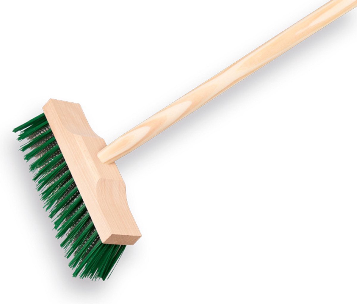 Goedkoopste Onkruidbezem 25cm met staaldraad en steel 150cm