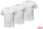 3 pack witte Liabel t-shirts V-hals maat L