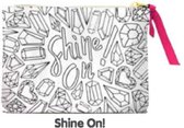 DCI Color Joy Coloring Small Pouch “Shine On” 12x16cm 65% Polyester, 35%Cotton Use with Gel Pens Sold Separately