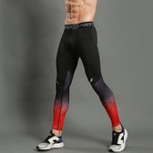 Sportlegging Heren - Running Compressie Broek - Panty Mannen Sport Leggings - Fitness Lange Broek - Gym Training Broek - Maat L