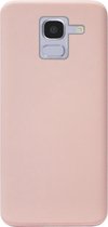 - ADEL Premium Siliconen Back Cover Softcase Hoesje Geschikt voor Samsung Galaxy J6 (2018) - Lichtroze