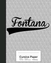 Cursive Paper: FONTANA Notebook