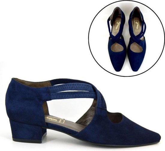 Slingback pumps blauw met hoge hak | Silhouette