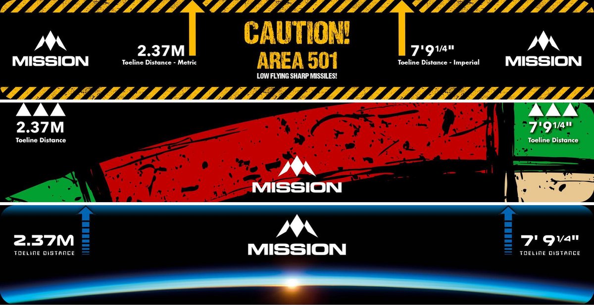 Mission Throw Line Oche Sticker Horizon