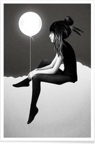 JUNIQE - Poster No Such Thing As Nothing (by Night) -13x18 /Wit &