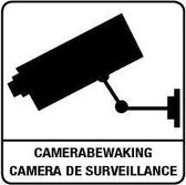 Camerabewaking bord - kunststof - NL & FRA 150 x 150 mm