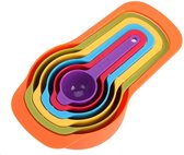 BOTC Maatbeker - 6 Stks set Keuken Maatbeker - Regenboog Kleur Stapelbaar Combinatie Maatbeker Gereedschap - 6 Stuk Keuken Accessoires Gereedschap