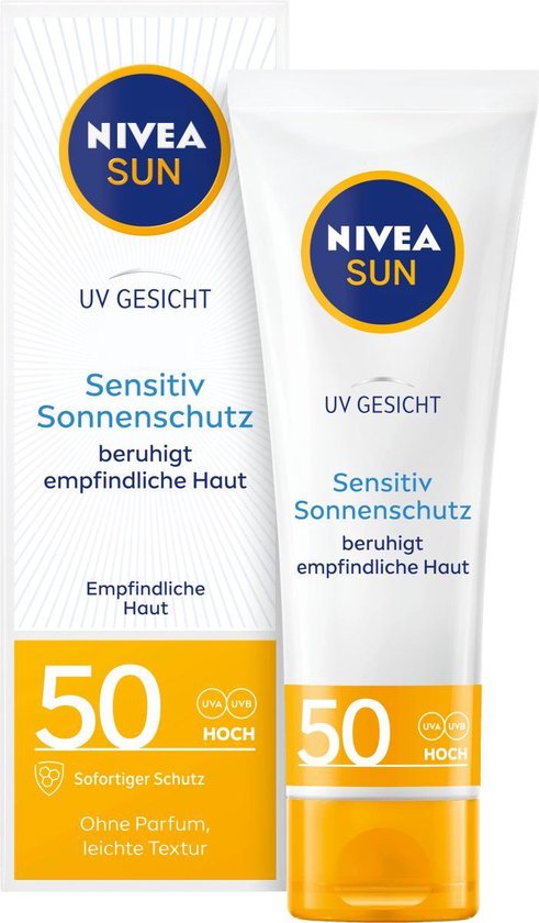 NIVEA SUN Zonnecrème Gezicht Gevoelig SPF 50, 50 ml