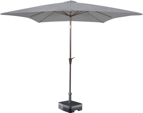 Kopu® Altea Parasolset Vierkant 230x230 cm met Hoes en Voet - Lichtgrijs