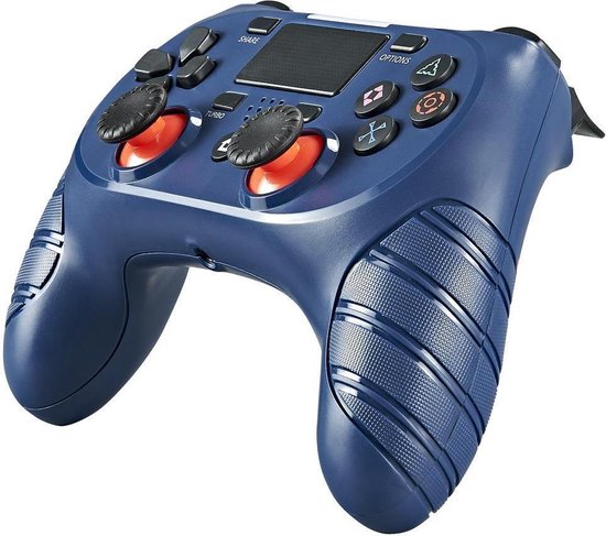 Draadloze controller geschikt voor Playstation 4 met trilfunctie – donkerblauw
