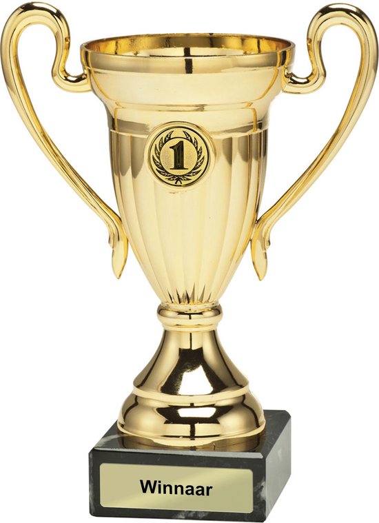 Trofee 1e prijs -21,5 cm- cup met oren-winnaar-goud |