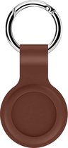 Decentle Apple Airtag-sleutelhanger Bruin - Siliconen Airtag Hoesje - Airtag case