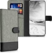kwmobile telefoonhoesje voor Xiaomi Mi 11 - Hoesje met pasjeshouder in grijs / zwart - Case met portemonnee