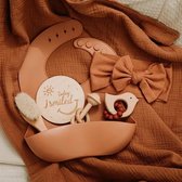 Babyset - Kraamcadeau - Bijtring - Siliconen slabbetje - Haarband - Geschenkset