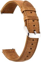 Strap-it Leren horlogeband 20mm - universeel - bruin