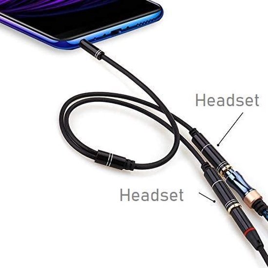 Jack Audio Splitter 3.5 mm Jack - Audio Splitter Headset of Koptelefoon - Aux Splitter