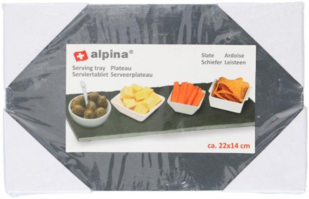 Serveerplateau leisteen 14x22cm Alpina