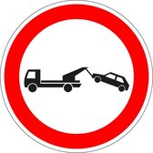 Wegsleepregeling bord - kunststof 100 mm