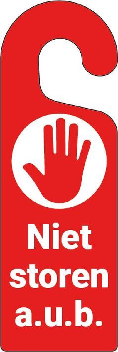Niet storen deurhanger - kunststof - 300 x 100 mm